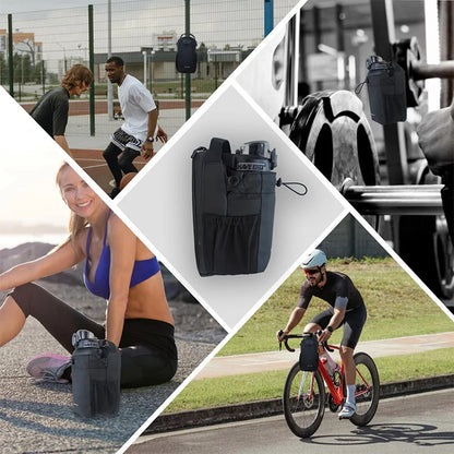 Gym Water Bottle Magnetic Bag-Ultra-Light Water-Resistant, Multi-Way Wear with Adjustable Straps for Fitness