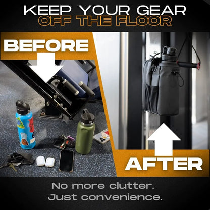 Gym Water Bottle Magnetic Bag-Ultra-Light Water-Resistant, Multi-Way Wear with Adjustable Straps for Fitness